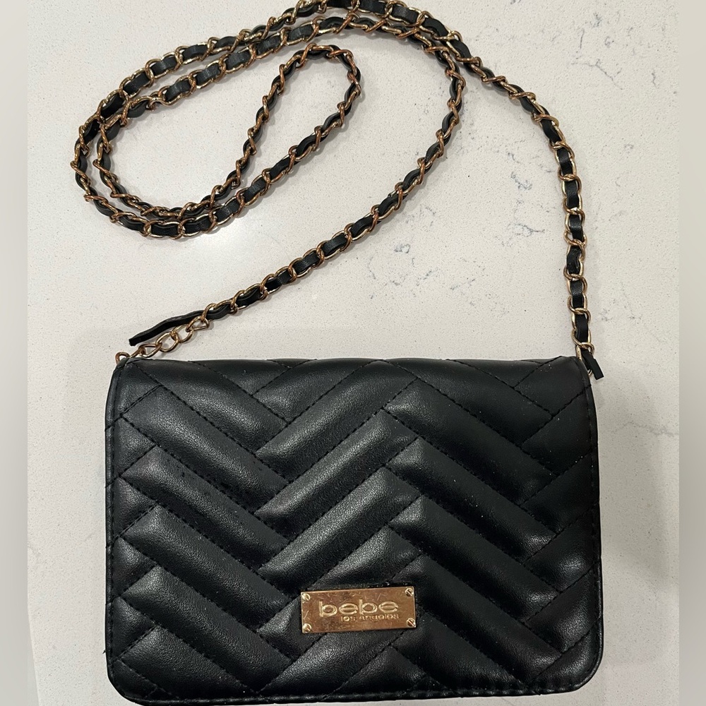 Bebe Black Shoulder Purse